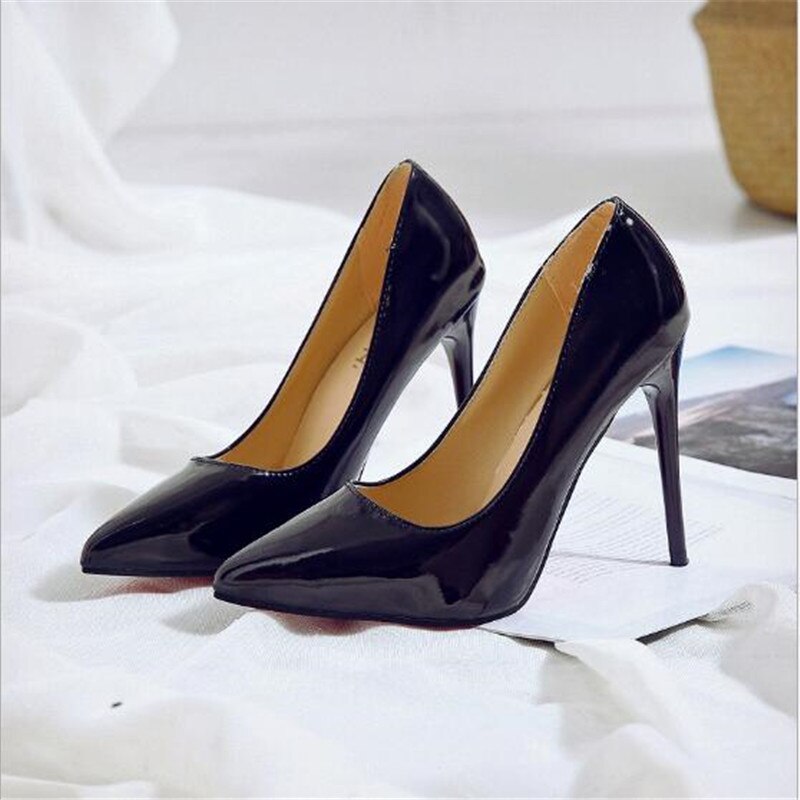 Women Shoes Pointed Toe Pumps Patent Leather