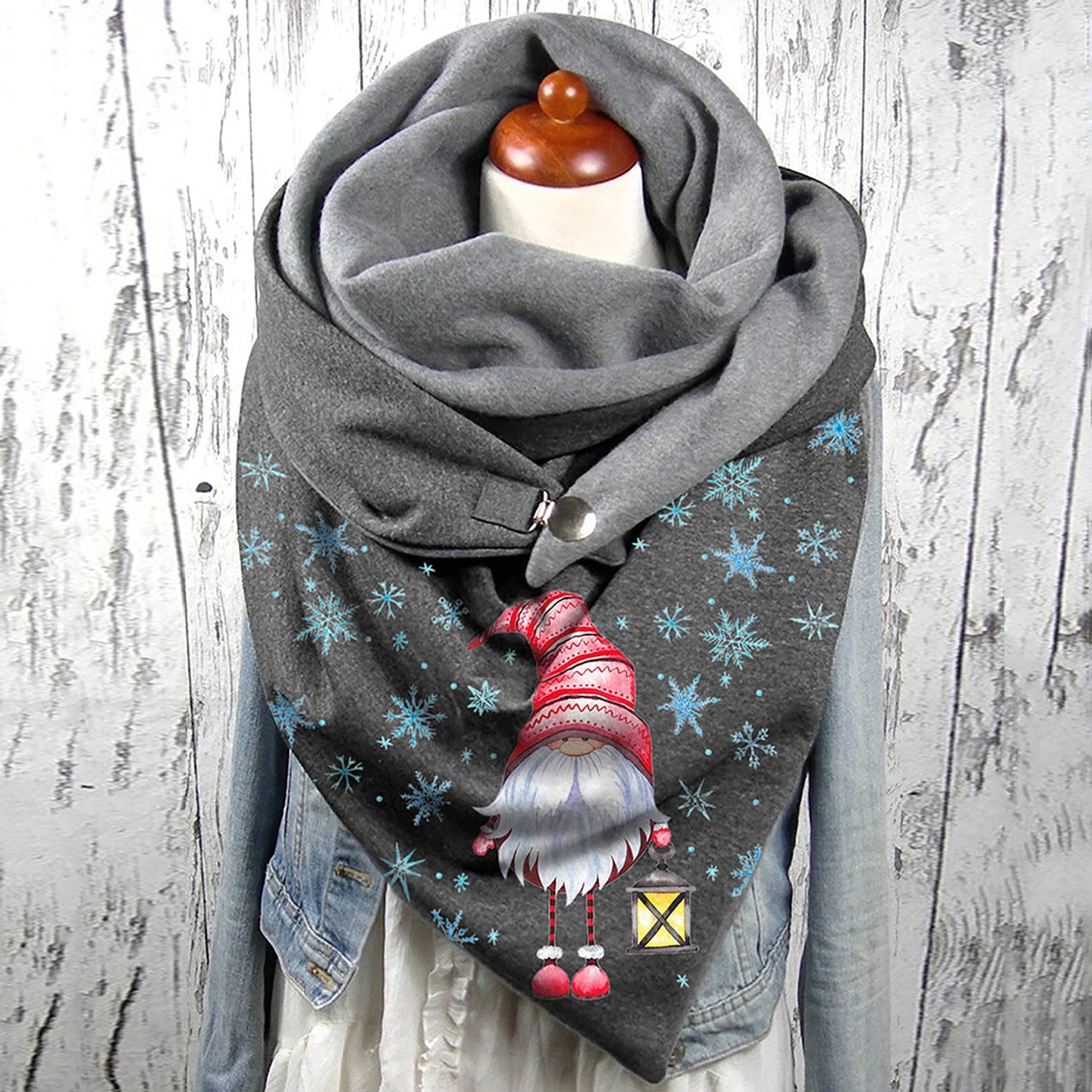 Scarf Christmas Printing Fashion Winter Warm Scarf Women