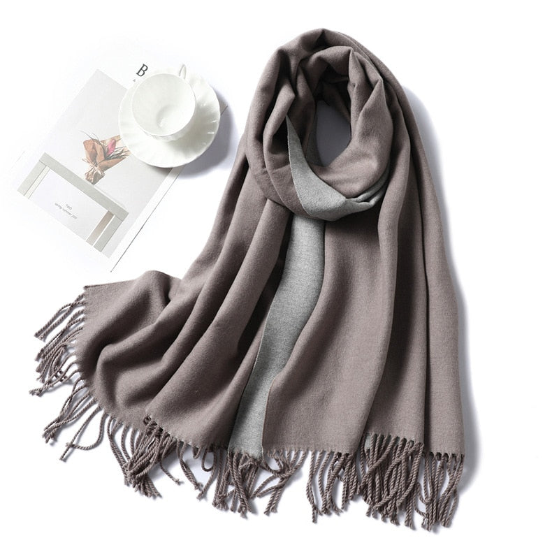 Winter Cashmere Scarf Women Thick Warm Shawls Wraps