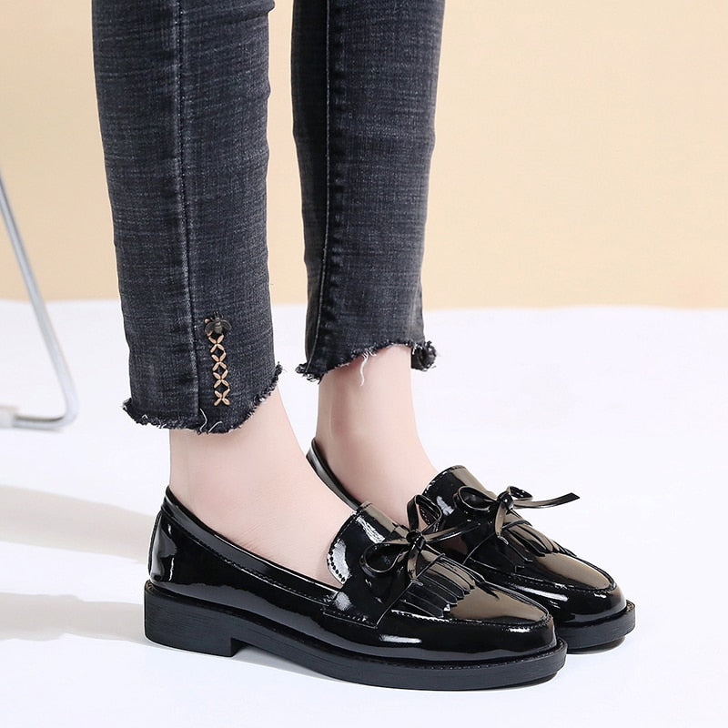 Spring Flats Women Shoes Bowtie Loafers