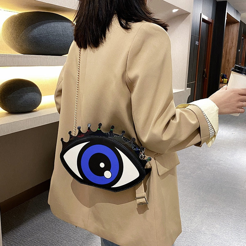 Women Small Shoulder Bag Eye Shape Fashion