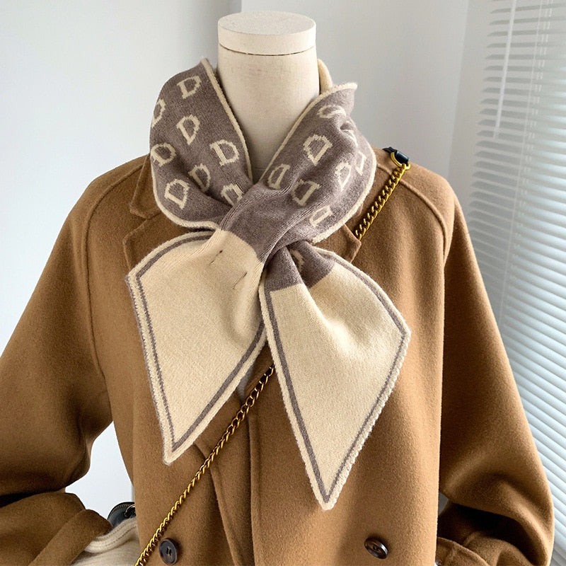 Knitted Scarf New  Letter Luxury Brand Women Scarf