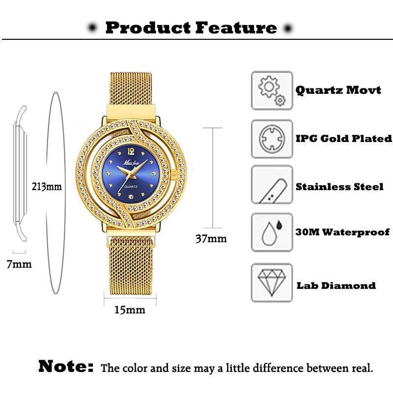 MISSFOX Magnetic Watch Women Luxury Brand