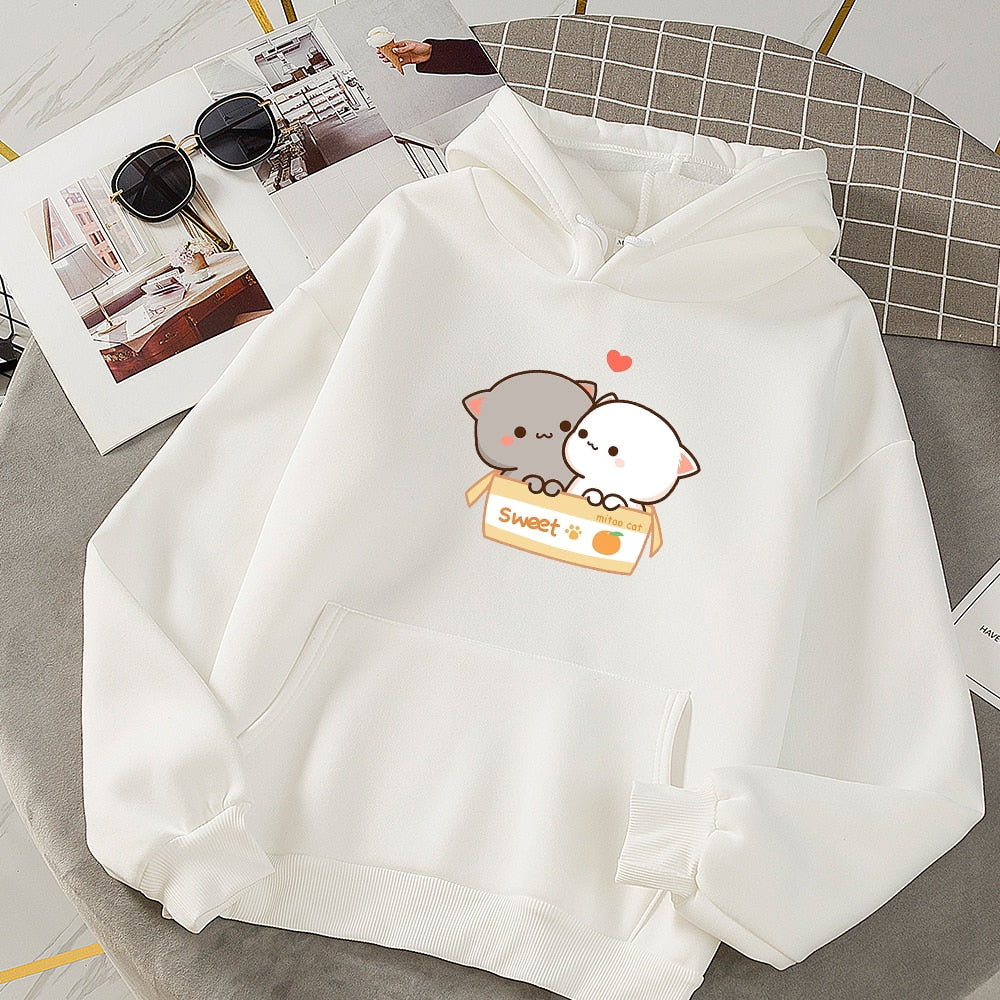 Grunge Aesthetic Hooded Hoodies Women Kawaii