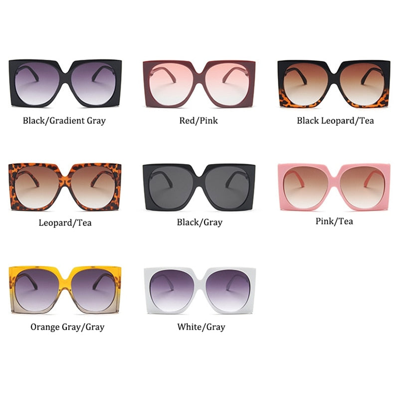 Retro Square Brand Designer Sunglasses Women