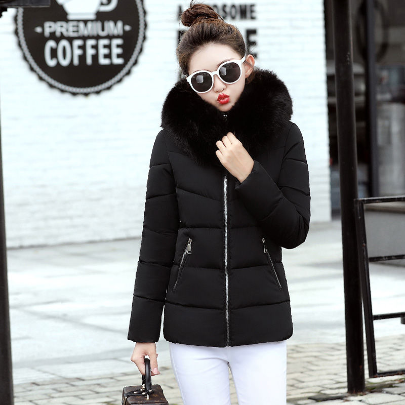 New Winter Jacket Women Parkas Coat Fur Collar