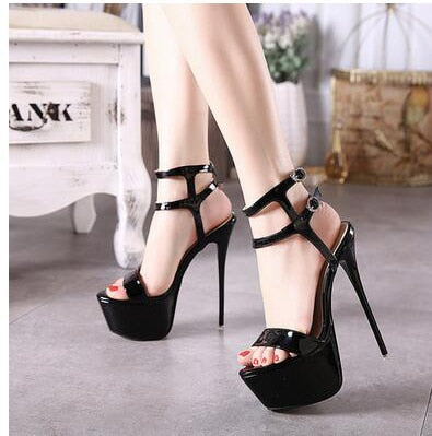 Aneikeh Ankle Strap Heels Platform Sandals