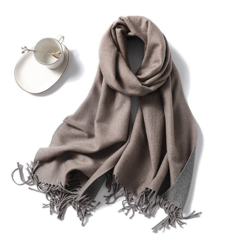 Winter Cashmere Scarf Women Thick Warm Shawls Wraps