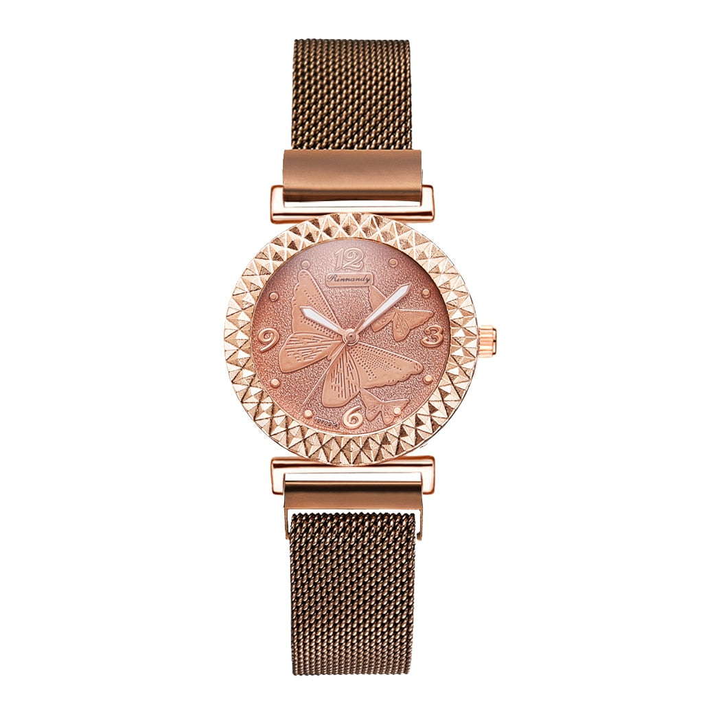 5PCS Women Watch Set Luxury Rose Gold