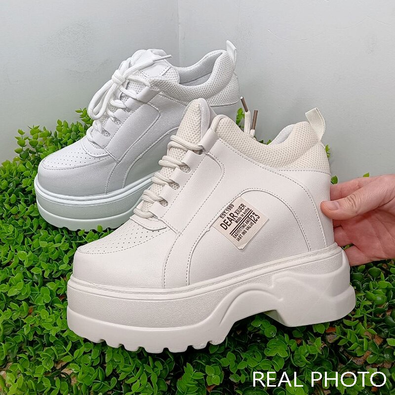 white platform sneakers women breathable