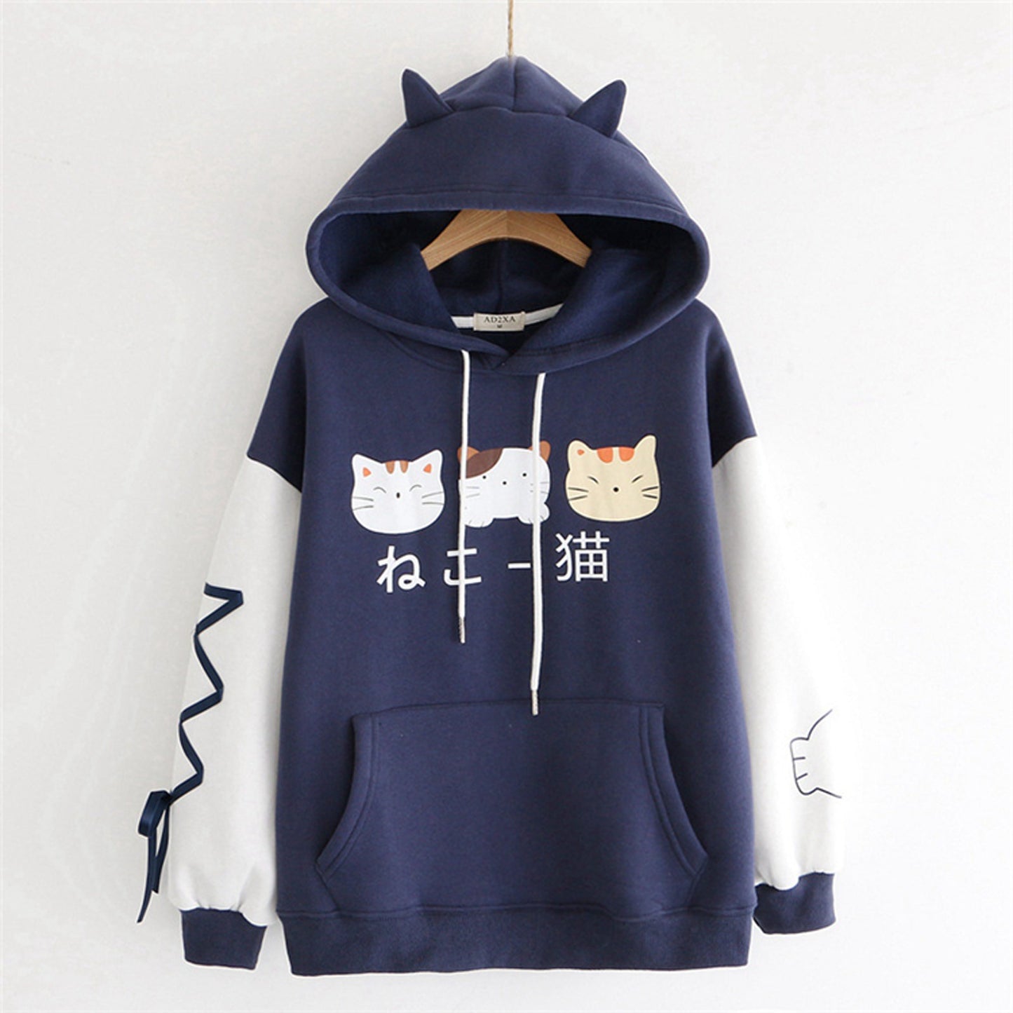 Harajuku Kawaii Hoodie Cat Ear Women Print