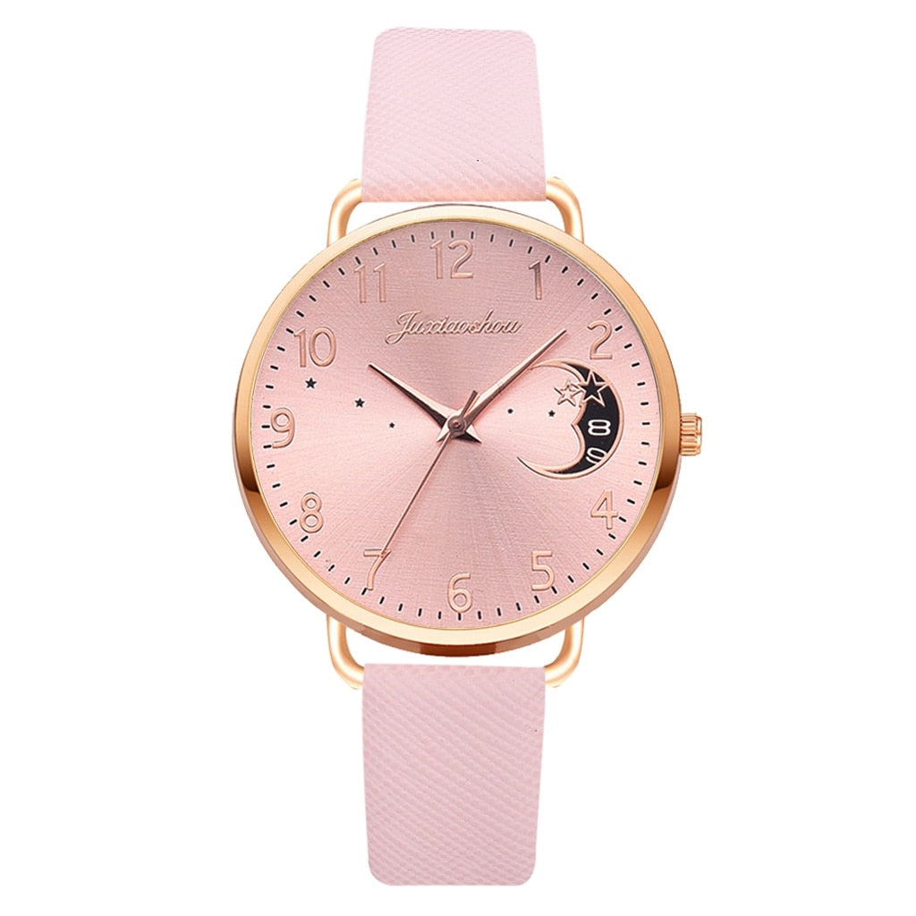 Women Watch Moon Numbers Dial Bracelet