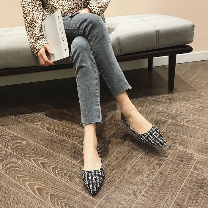 Women Flat Heel Shoes Summer Office Lady