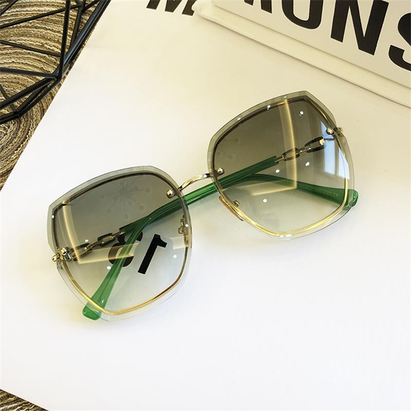 Famous Brand Design Rimless Women Sunglasses