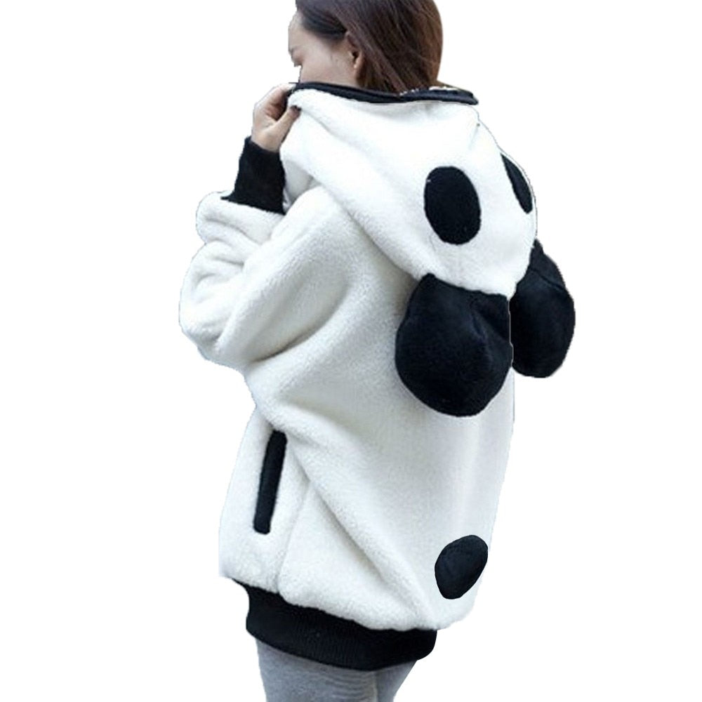 Cute Panda Ear cap autumn winter Warm Hoodies