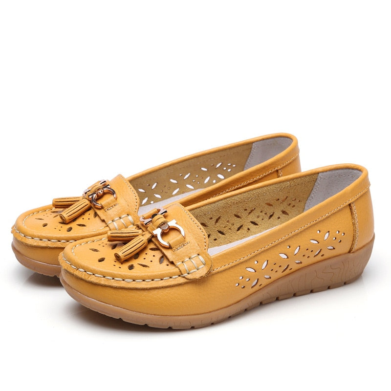 Women Flats Summer Women Genuine Leather