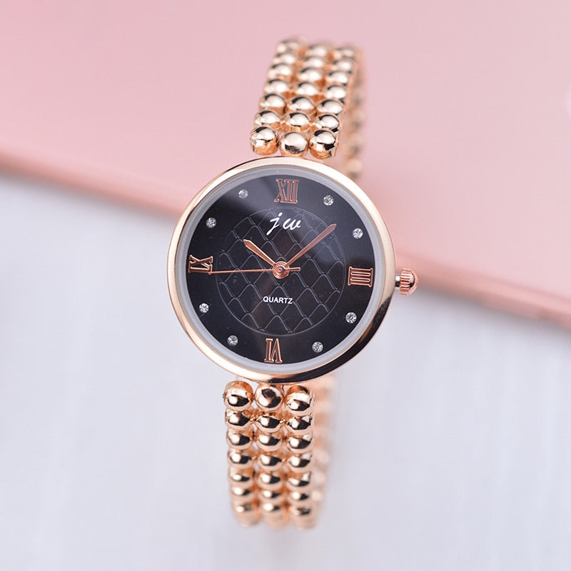 JW Brand Luxury Crystal Rose Gold Watches