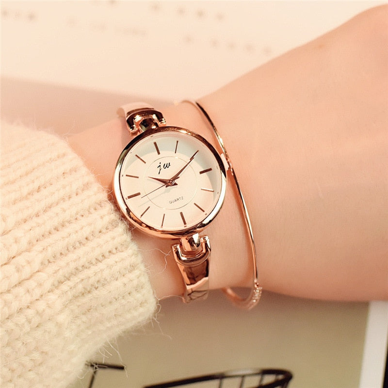 JW Brand Luxury Crystal Rose Gold Watches