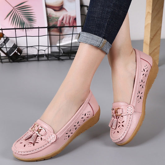 Women Flats Summer Women Genuine Leather