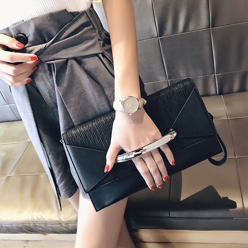 Envelope Clutch Bag Women Leather Luxury