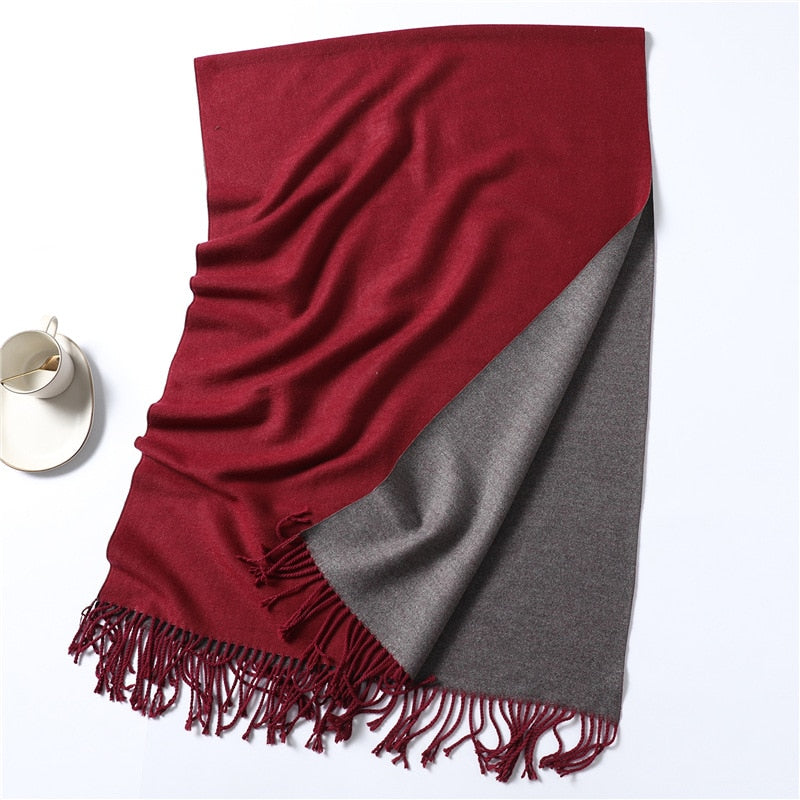 Winter Cashmere Scarf Women Thick Warm Shawls Wraps