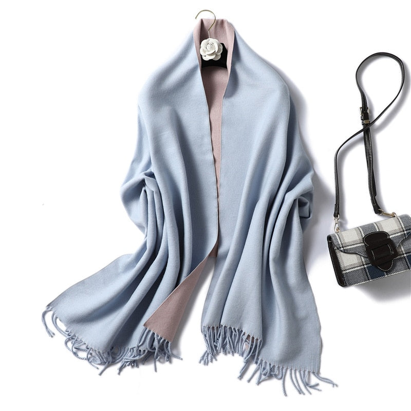 Winter Cashmere Scarf Women Thick Warm Shawls Wraps