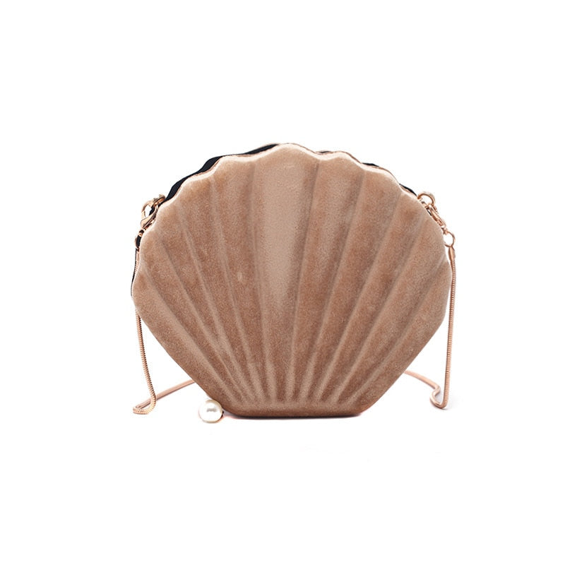 Women Chain Bag Shell Shape Shoulder Bag