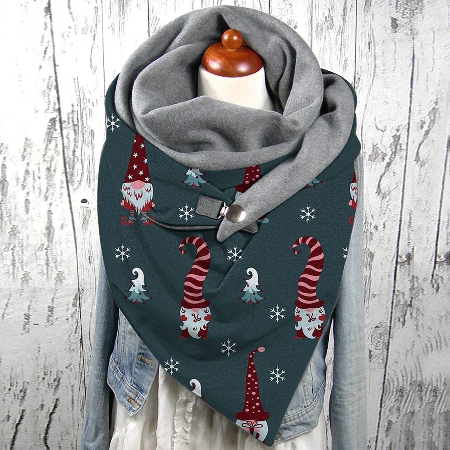 Scarf Christmas Printing Fashion Winter Warm Scarf Women