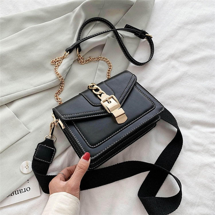 Fashion chain lady Sling bag Panelled color