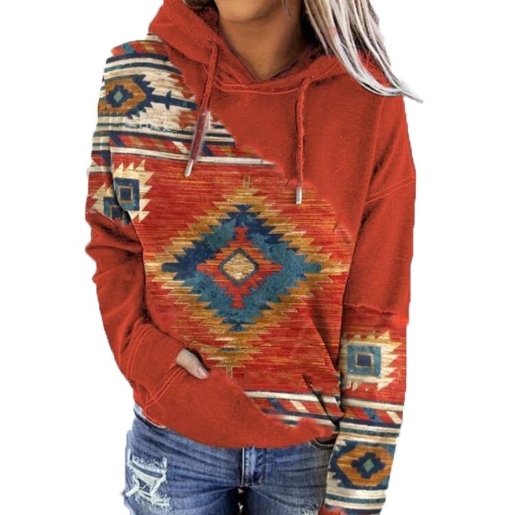 Women Hood Sweatshirts Winter Spring Patchwork