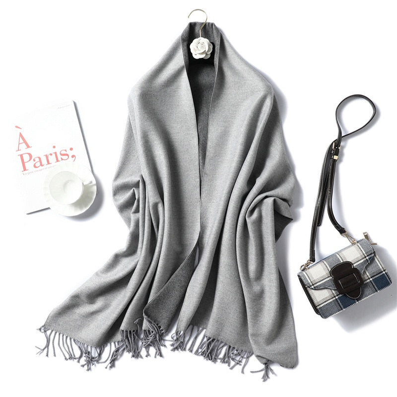 Winter Cashmere Scarf Women Thick Warm Shawls Wraps