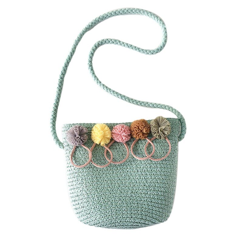 Women Crossbody Shoulder Bag Knitted Straw