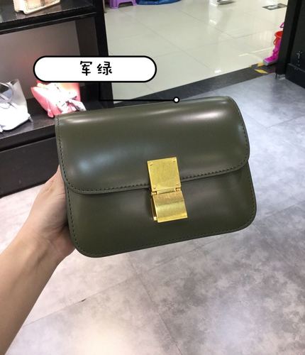 Classic Crossbody Bag Genuine Leather Box Tofu