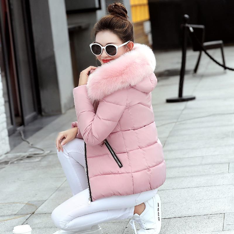 New Winter Jacket Women Parkas Coat Fur Collar