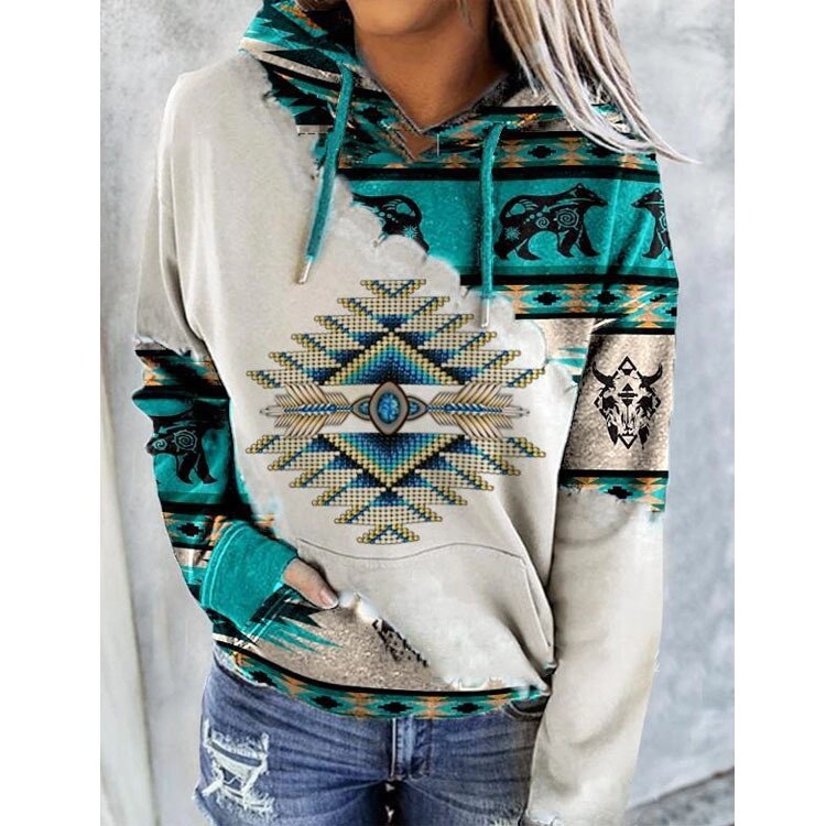 Women Hood Sweatshirts Winter Spring Patchwork