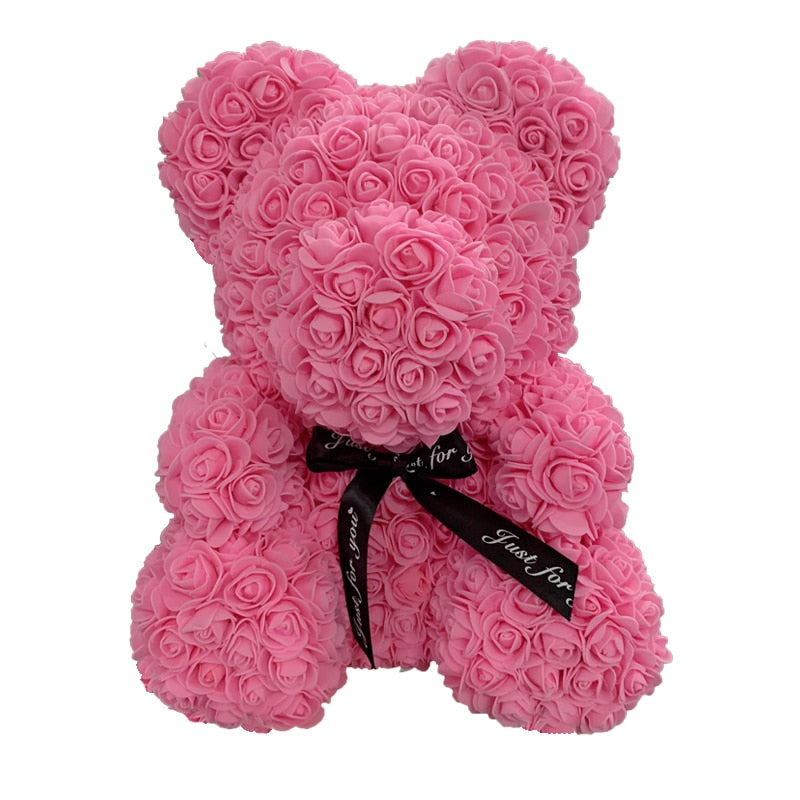 Rose Bear Heart Artificial Flower Rose Teddy Bear For Women Valentine&#39 Gift