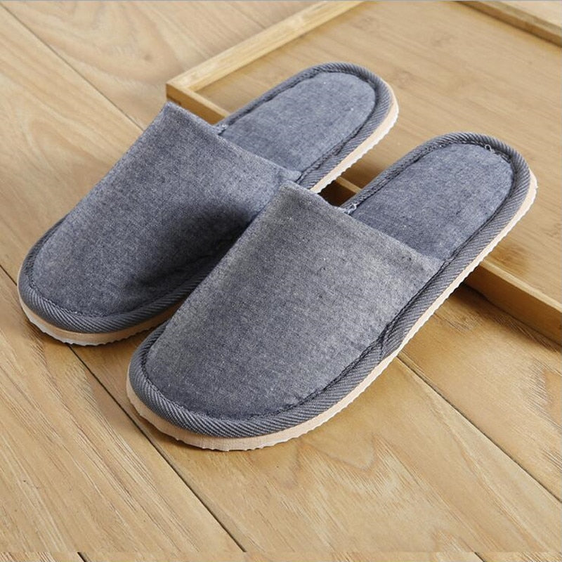 LEEMEIMEI Natural Flax Home Slippers Indoor