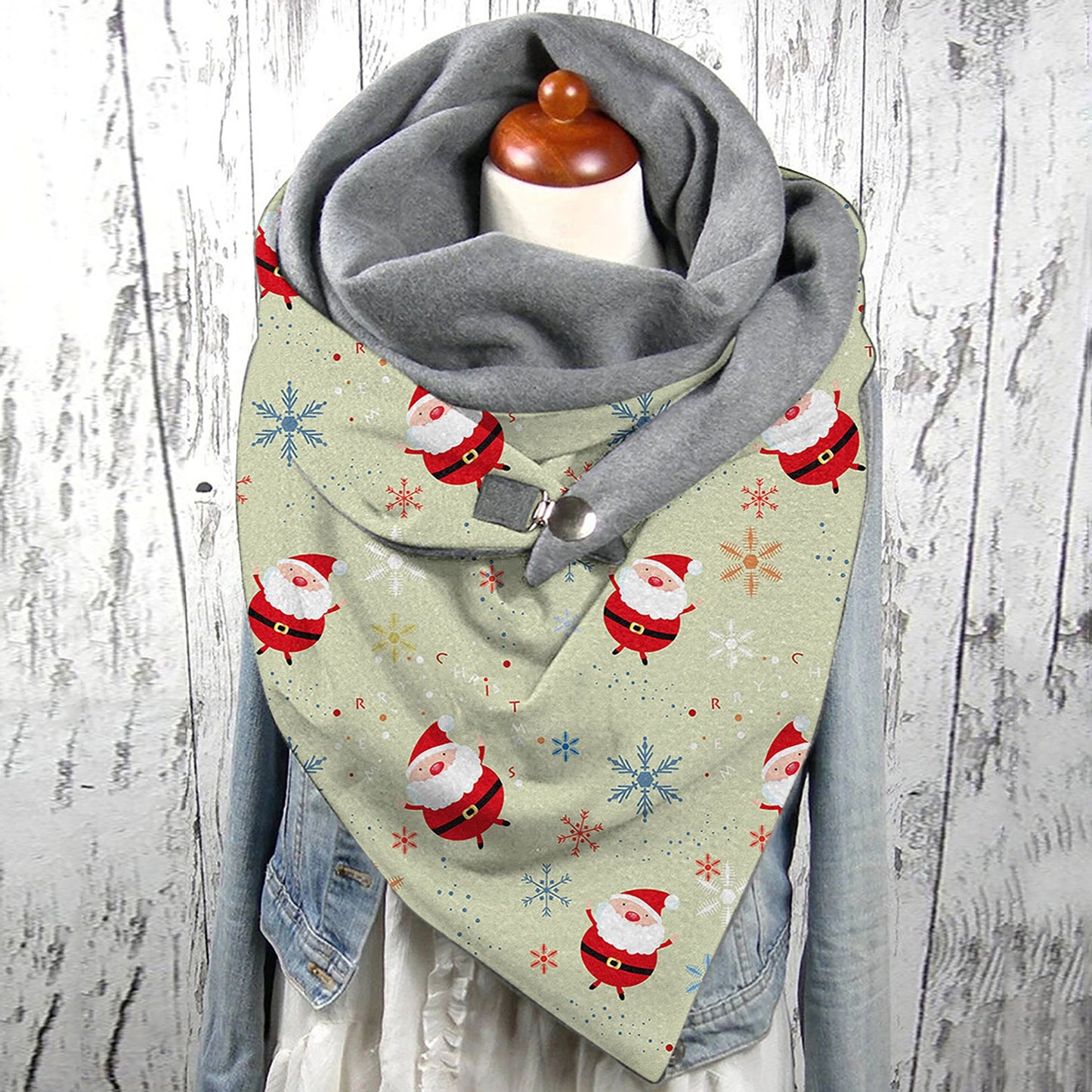 Scarf Christmas Printing Fashion Winter Warm Scarf Women