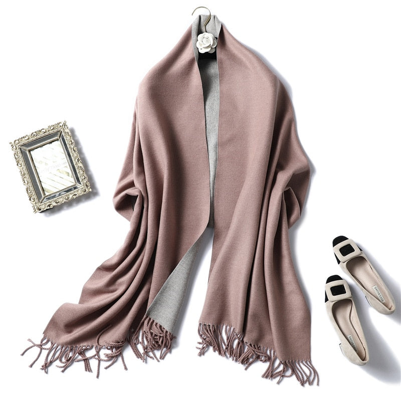 Winter Cashmere Scarf Women Thick Warm Shawls Wraps