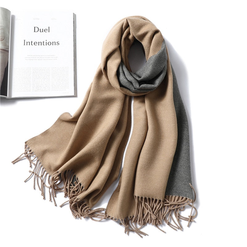 Winter Cashmere Scarf Women Thick Warm Shawls Wraps