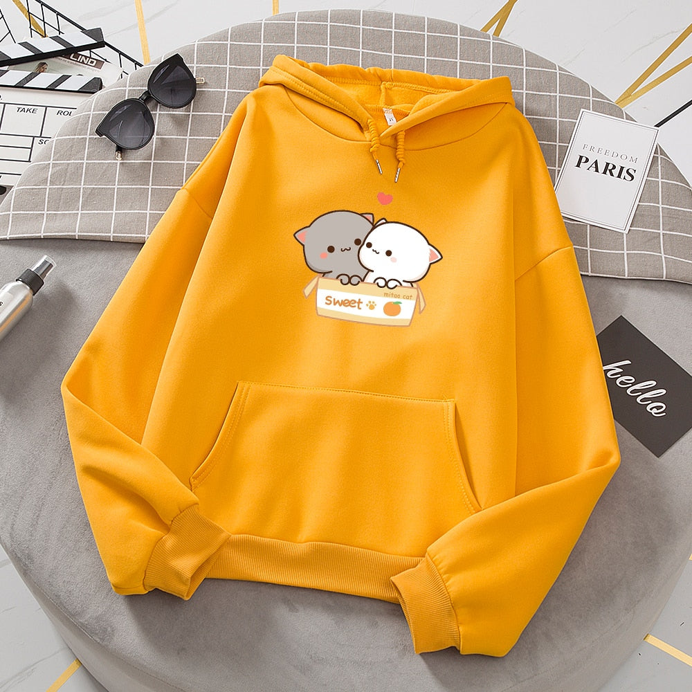 Grunge Aesthetic Hooded Hoodies Women Kawaii