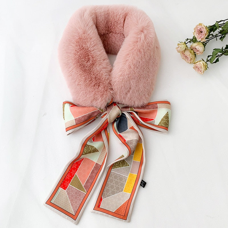 New Fashion Soft Women Faux Rabbit Fur Collar Scarf