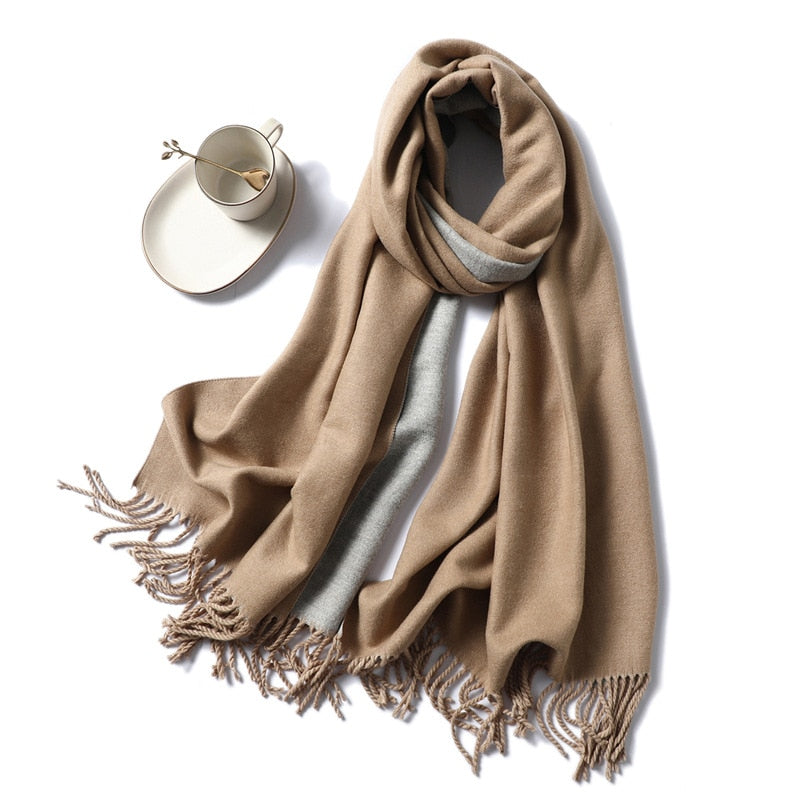 Winter Cashmere Scarf Women Thick Warm Shawls Wraps