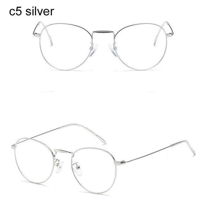 Fashion Blue Light Glasses Retro Metal Frame