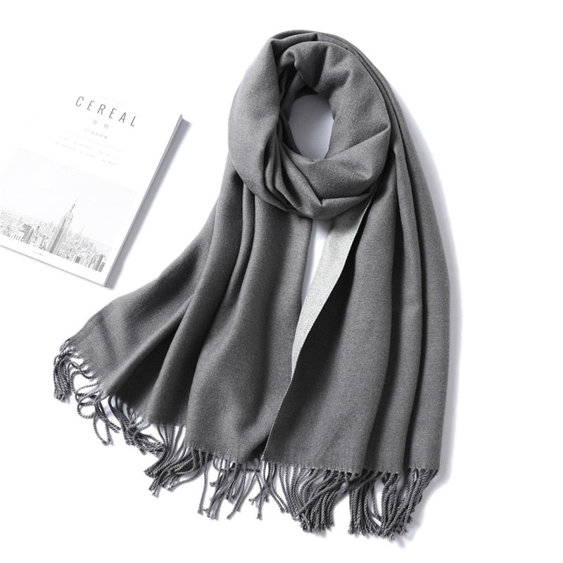 Winter Cashmere Scarf Women Thick Warm Shawls Wraps