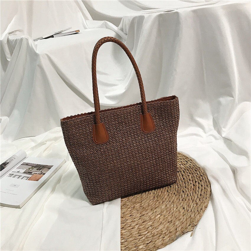 Fashion Rattan Woven Women Handbag Summer