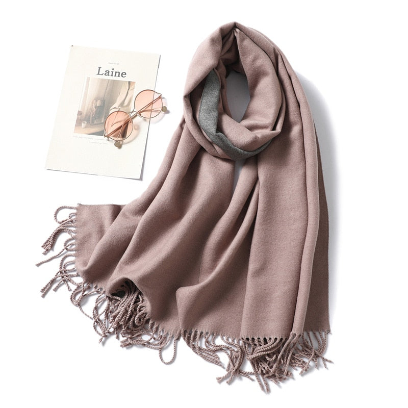 Winter Cashmere Scarf Women Thick Warm Shawls Wraps