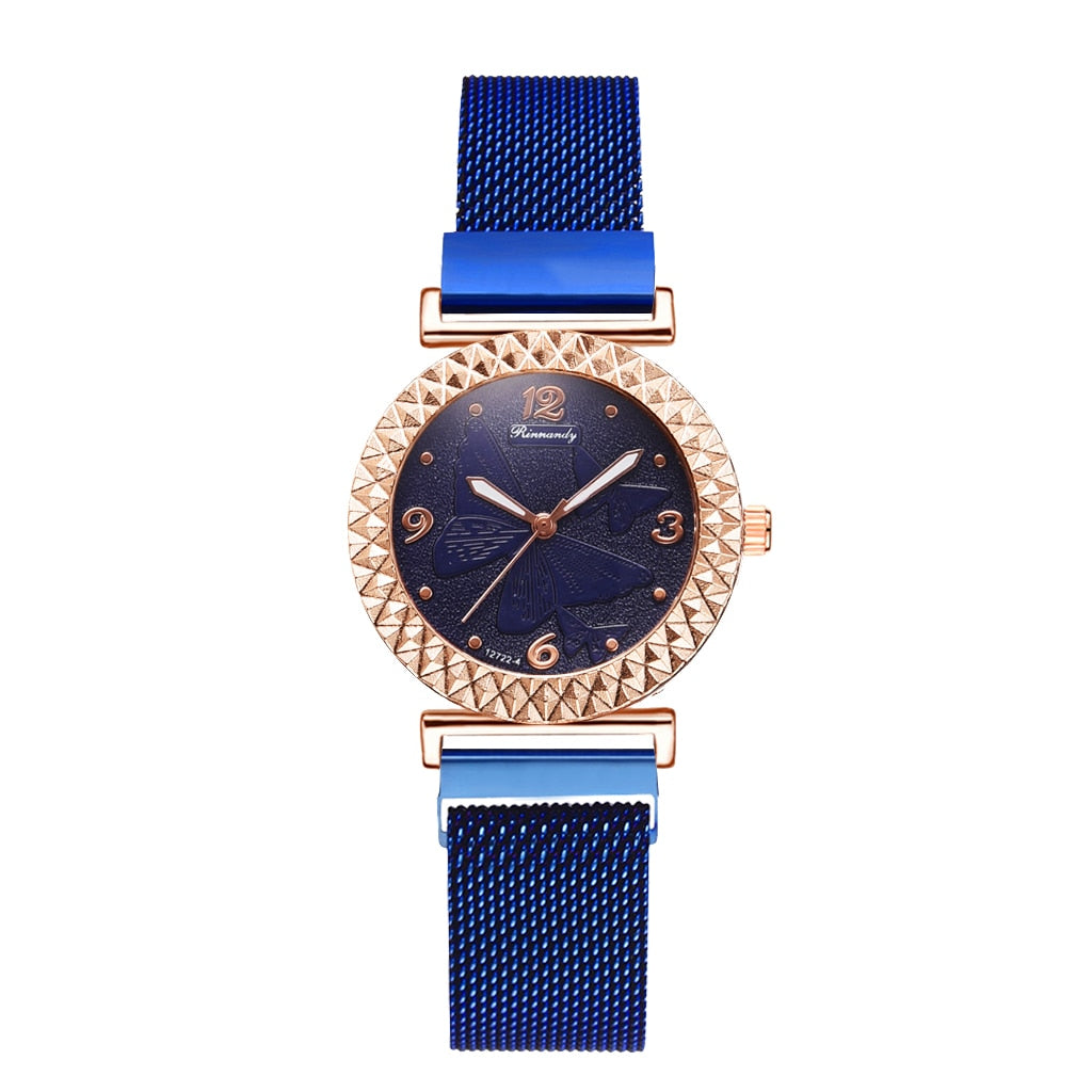 5PCS Women Watch Set Luxury Rose Gold