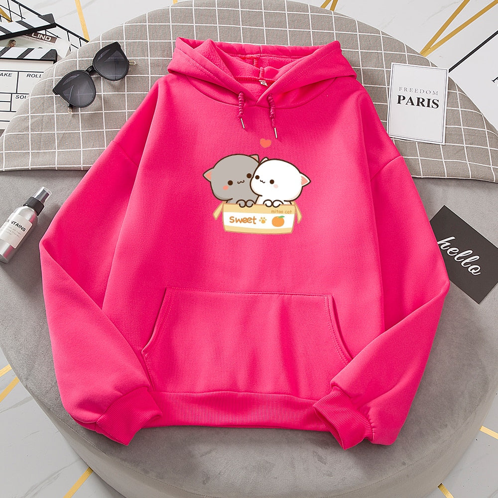 Grunge Aesthetic Hooded Hoodies Women Kawaii