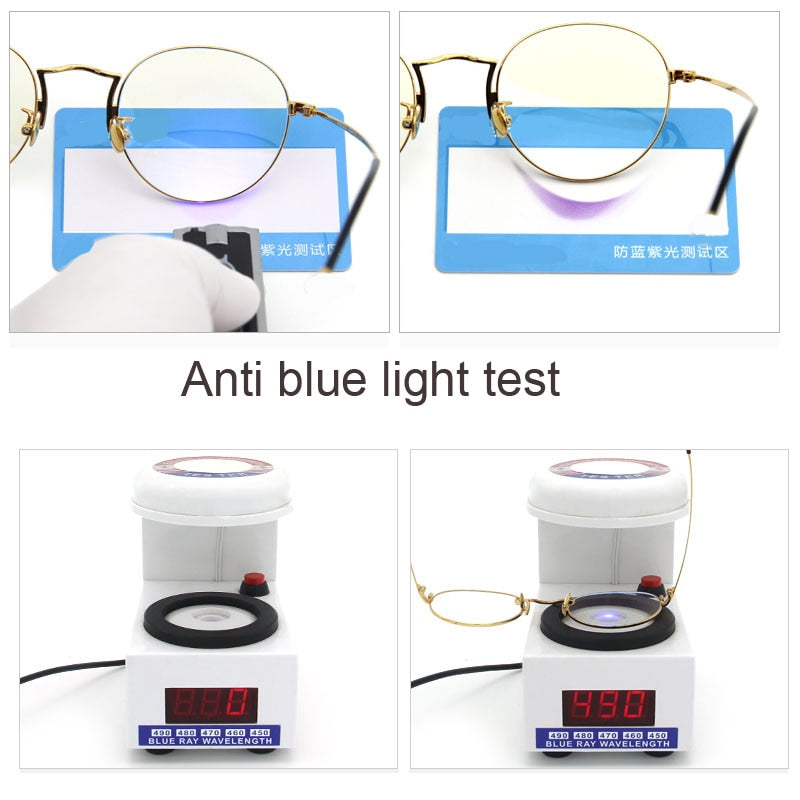 Fashion Blue Light Glasses Retro Metal Frame